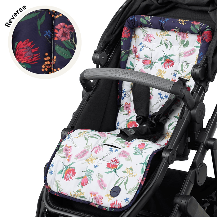 Reversible pram liner - Botanical