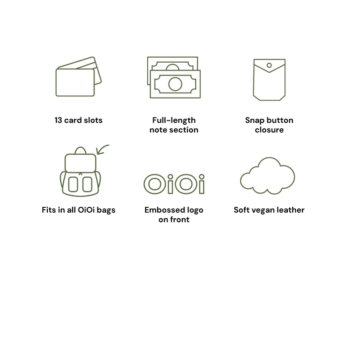 Trifold Wallet - Chestnut Vegan Leather