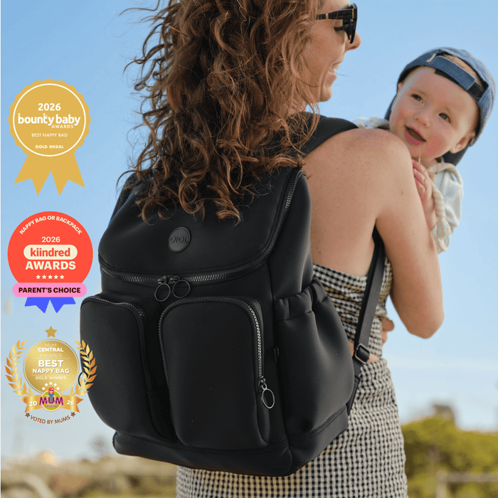 Signature Diaper Backpack - Black Neoprene