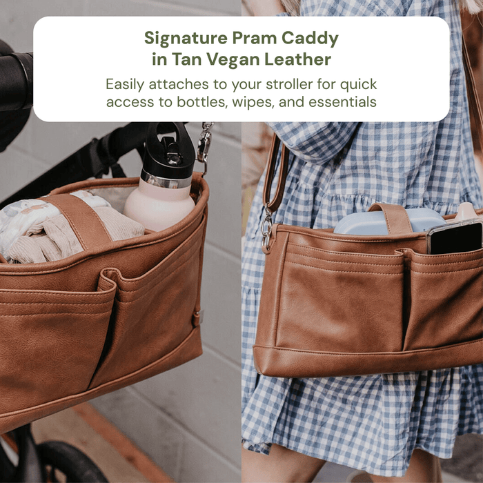 First Time Parent Nappy Bag Bundle - Tan & Blue Check