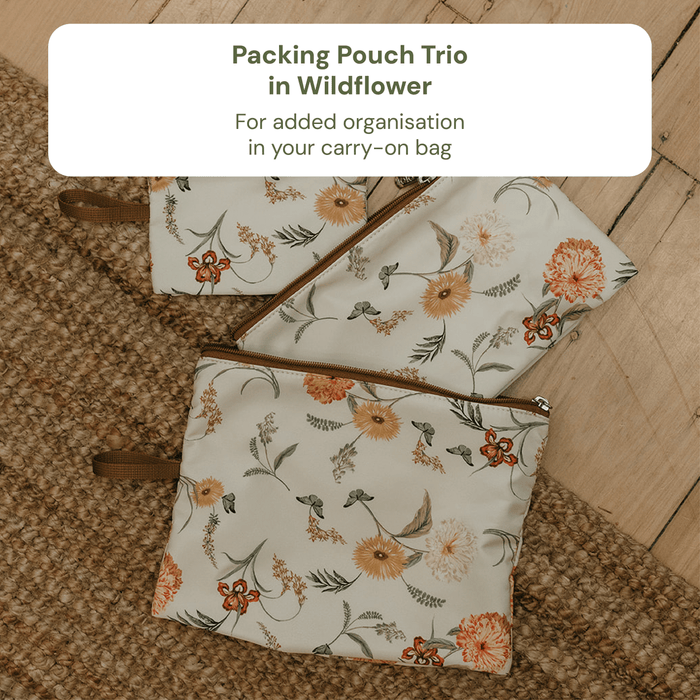First Time Parent Nappy Bag Bundle - Tan & Wildflower