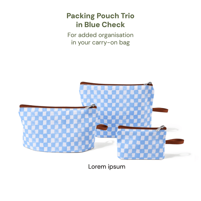 First Time Parent Nappy Bag Bundle - Tan & Blue Check