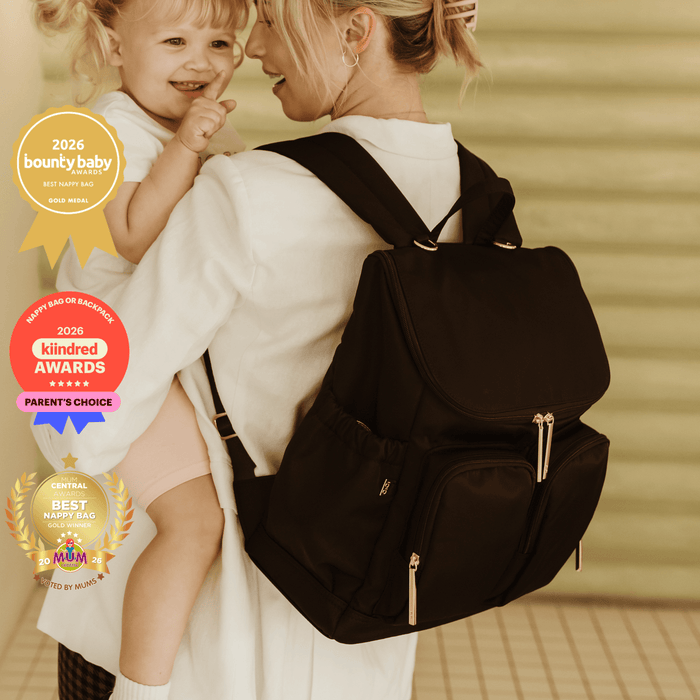 Signature Diaper Backpack - Black Nylon