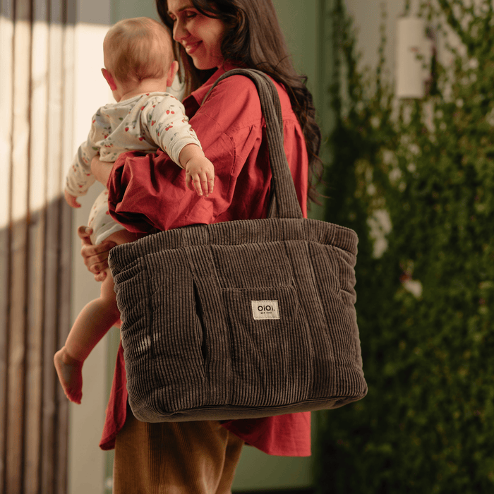 Everyday Tote - Chocolate Brown Corduroy (PRE-ORDER FOR AUGUST DELIVERY)
