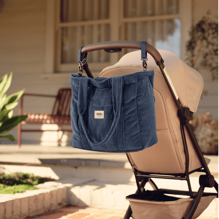 Everyday Tote - Ocean Blue Corduroy (PRE-ORDER FOR AUGUST DELIVERY)