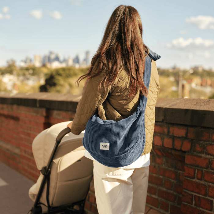 Luna Crossbody - Ocean Blue Corduroy (PRE-ORDER FOR AUGUST DELIVERY)