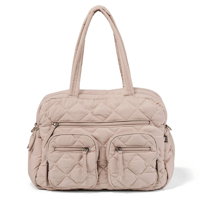 Carry All Diaper Bag - Puffy Beige Quilt