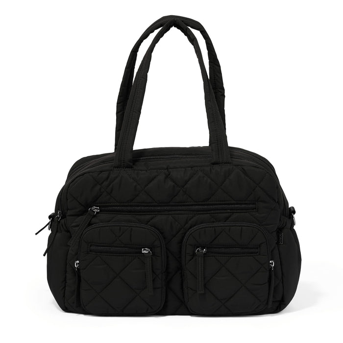 Carry All Diaper Bag - Puffy Black Quilt