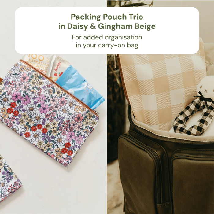 Baby & Toddler Nappy Bag Bundle – Chestnut, Daisy & Gingham