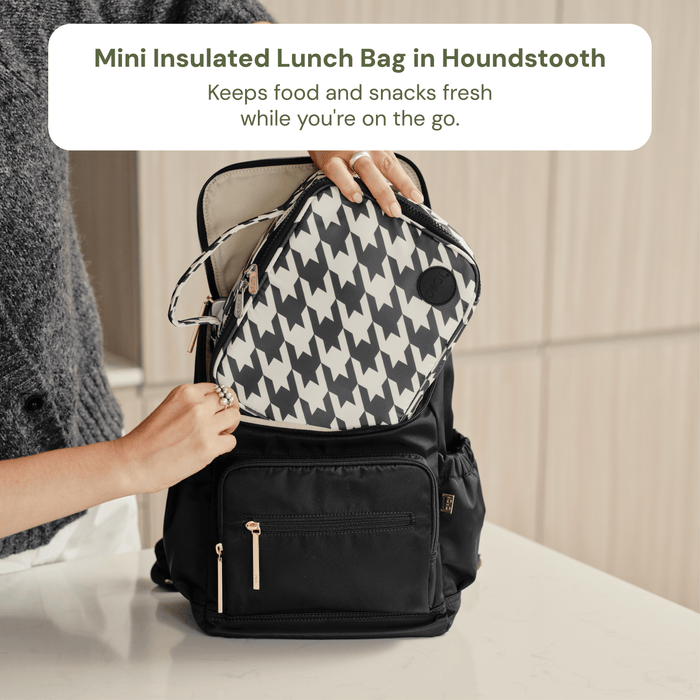Triple Tote Baby Bag Bundle – Black & Houndstooth