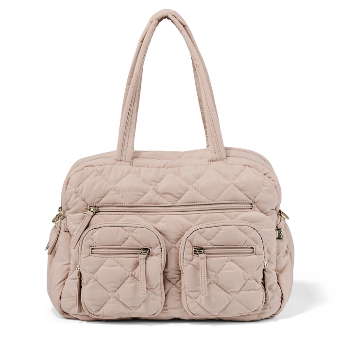 Carry All Nappy Bag - Puffy Beige Quilt