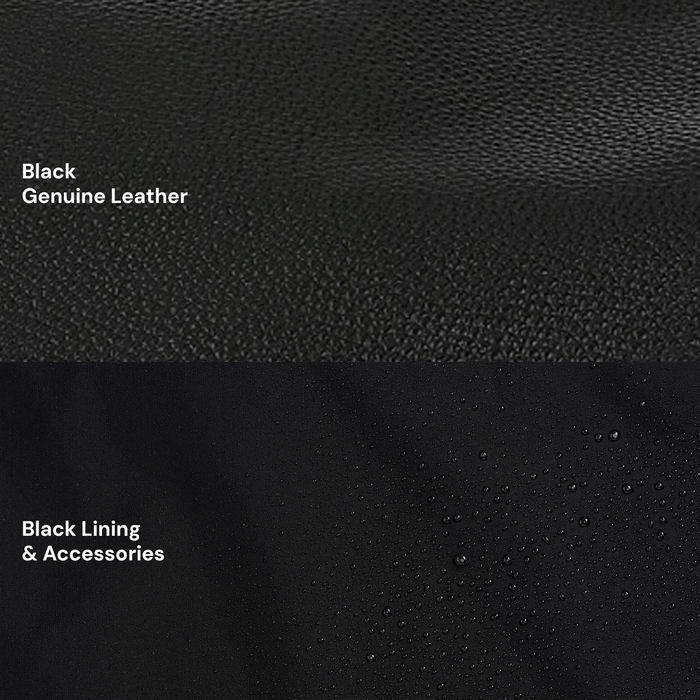 Signature Nappy Backpack - Jet Black Genuine Leather