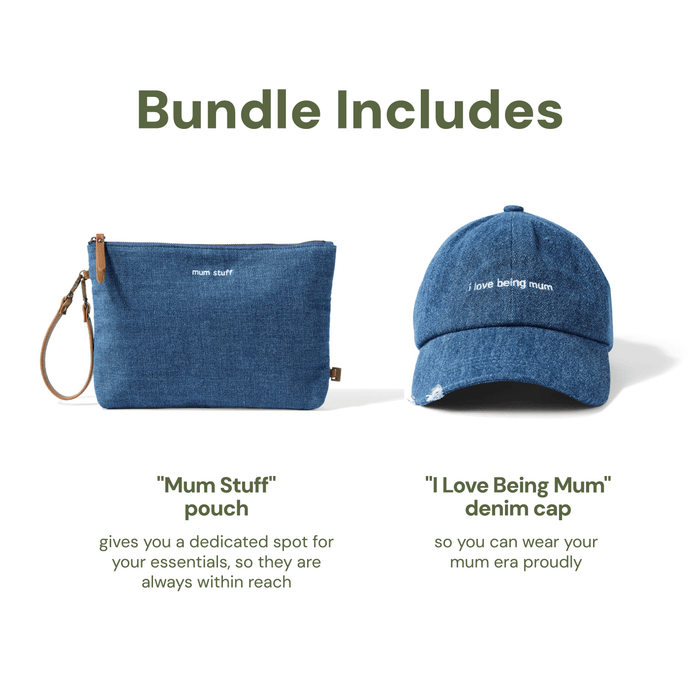 I Love Being Mum Bundle - Cap & Pouch