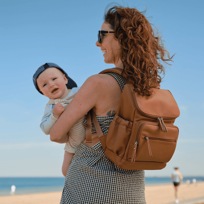 Signature Mini Backpack 2.0 - Chestnut Brown Vegan Leather