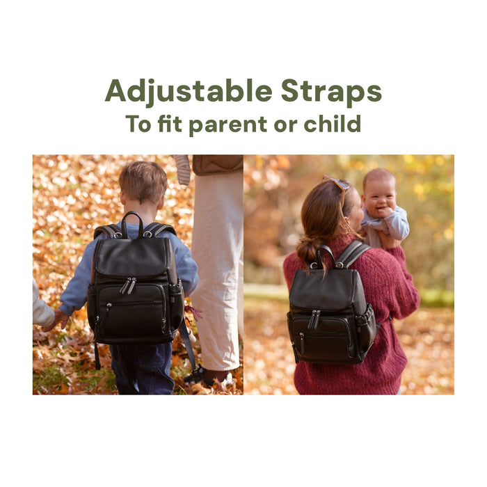 Signature Mini Backpack - Black Vegan Leather