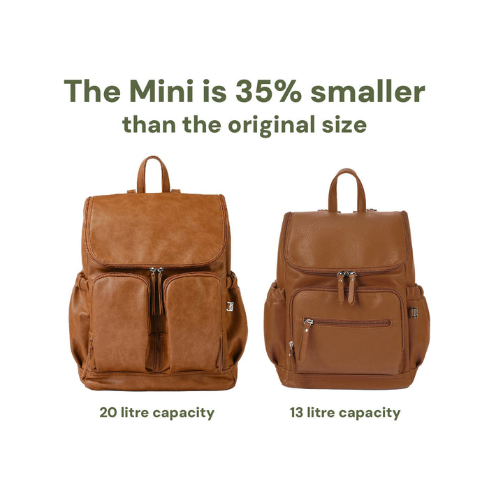 Signature Mini Backpack 2.0 - Chestnut Brown Vegan Leather