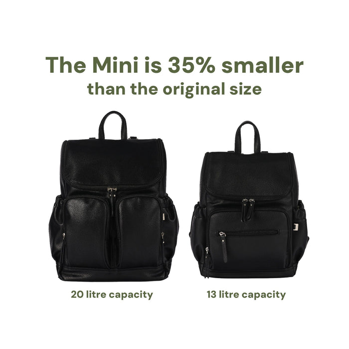 Signature Mini Backpack - Black Vegan Leather