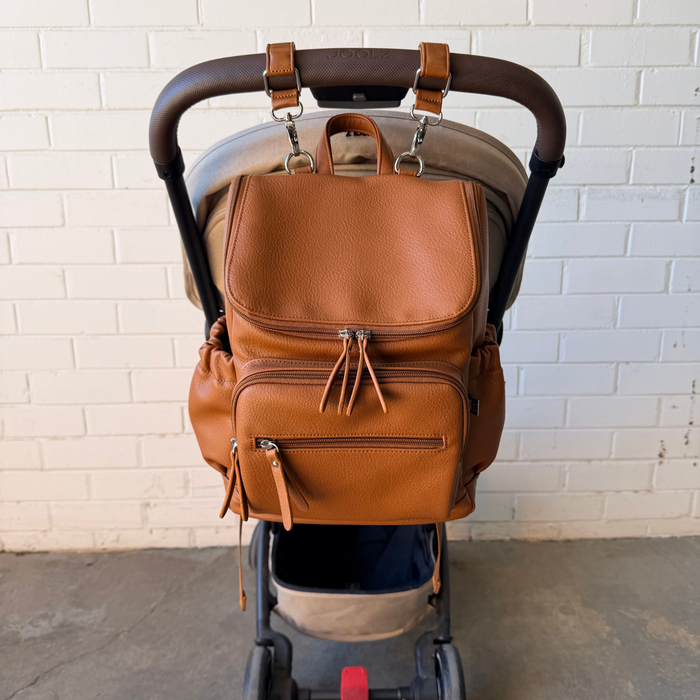 Vegan Leather Stroller Strap Set