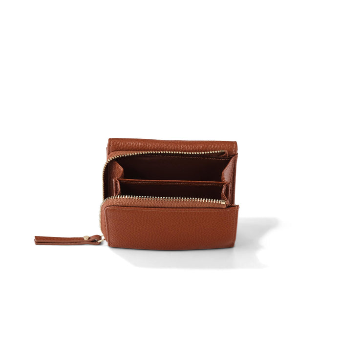 Trifold Wallet - Terracotta Genuine Leather
