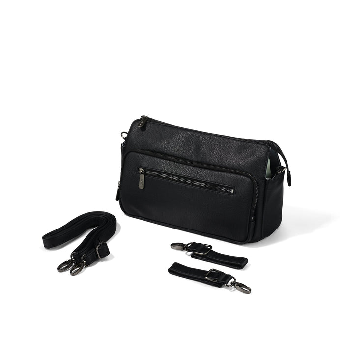 Multitasker Pram Caddy 2.0 - Black Vegan Leather