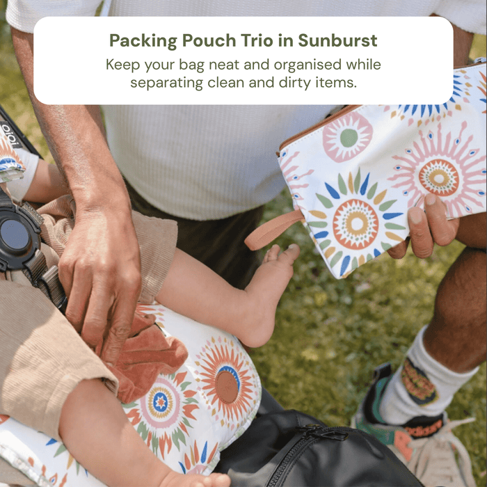 Nappy Bag Organisation Kit – Sunburst and Black Neoprene