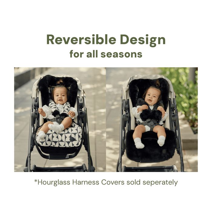 Reversible Pram Liner - Hourglass/Faux Fur