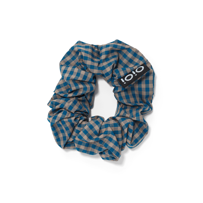 Scrunchie - Blue Gingham (PRE-ORDER FOR AUGUST DELIVERY)
