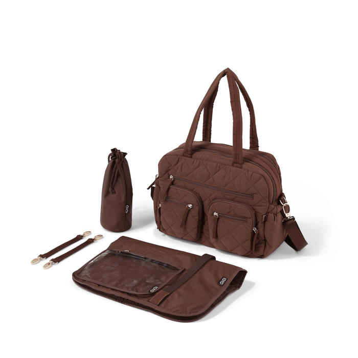 Carry All Diaper Bag - Puffy Chocolate Quilt