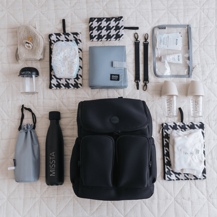 Signature Nappy Backpack - Black Neoprene