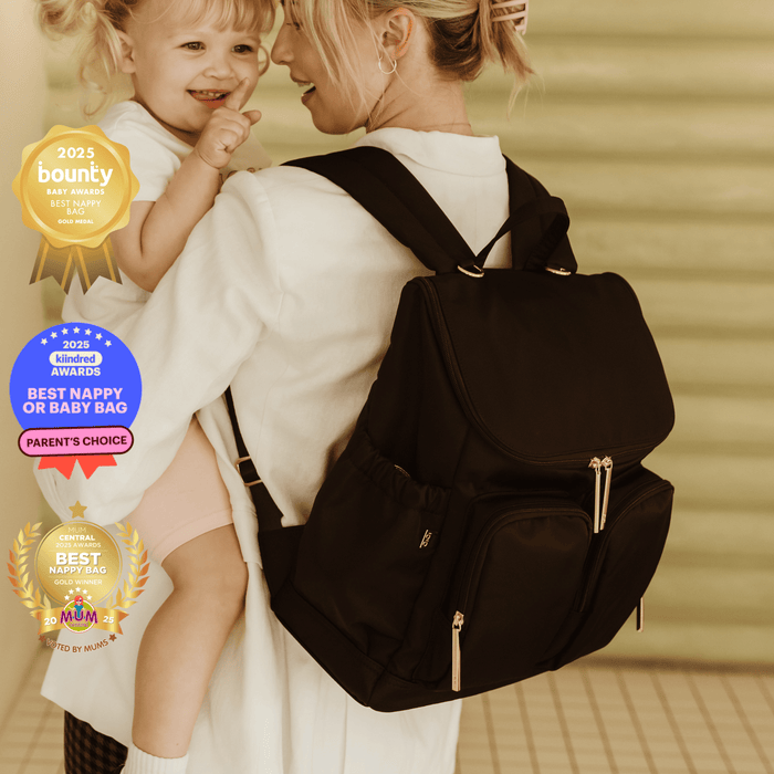 Signature Nappy Backpack - Black Nylon