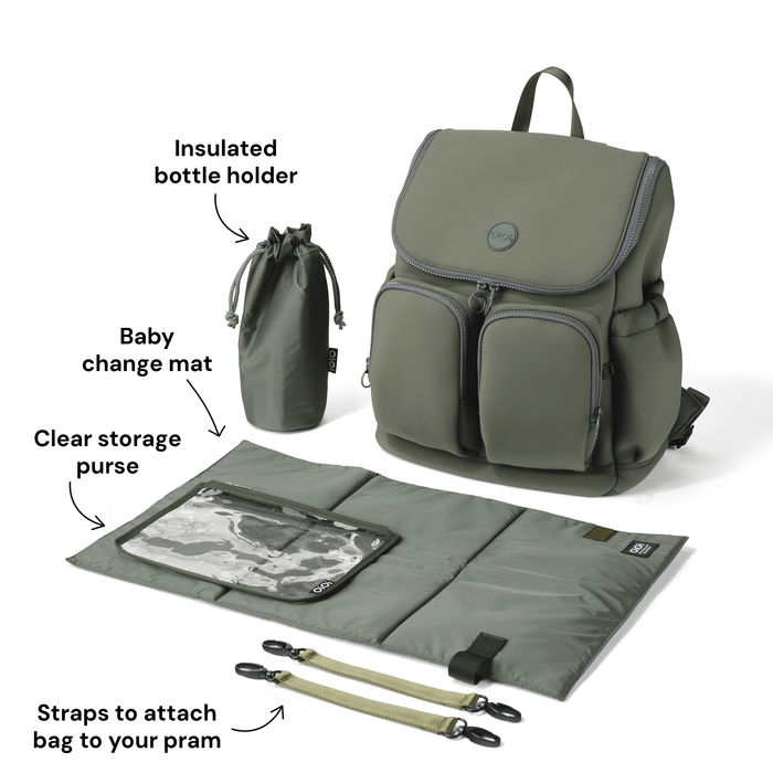 Signature Nappy Backpack - Sage Neoprene