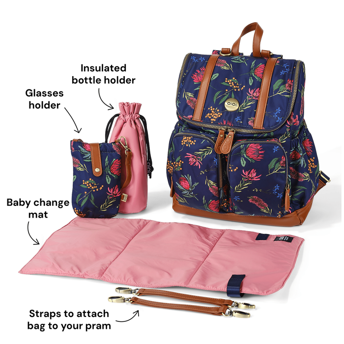 Signature Nappy Backpack - Botanical Floral Nylon