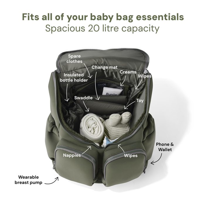 Signature Nappy Backpack - Sage Neoprene