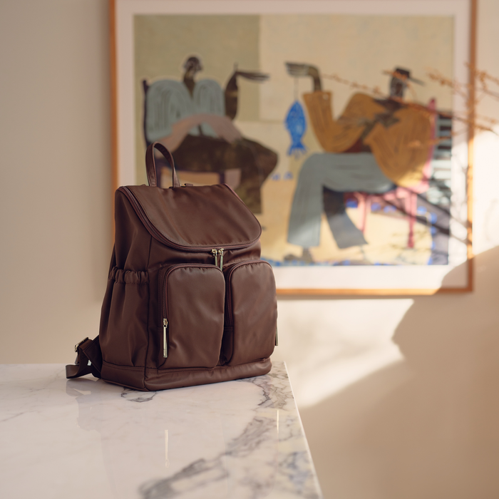 Signature Nappy Backpack - Chocolate Nylon