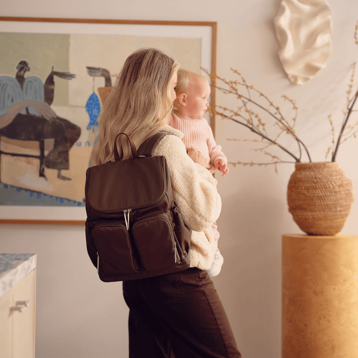 Signature Nappy Backpack - Chocolate Nylon