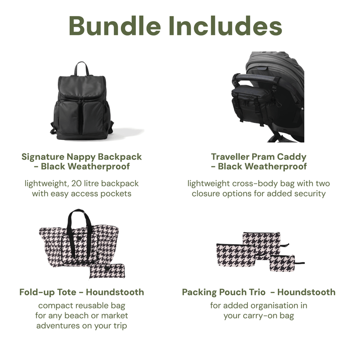 Carry-On Travel Set - Signature Nappy Backpack