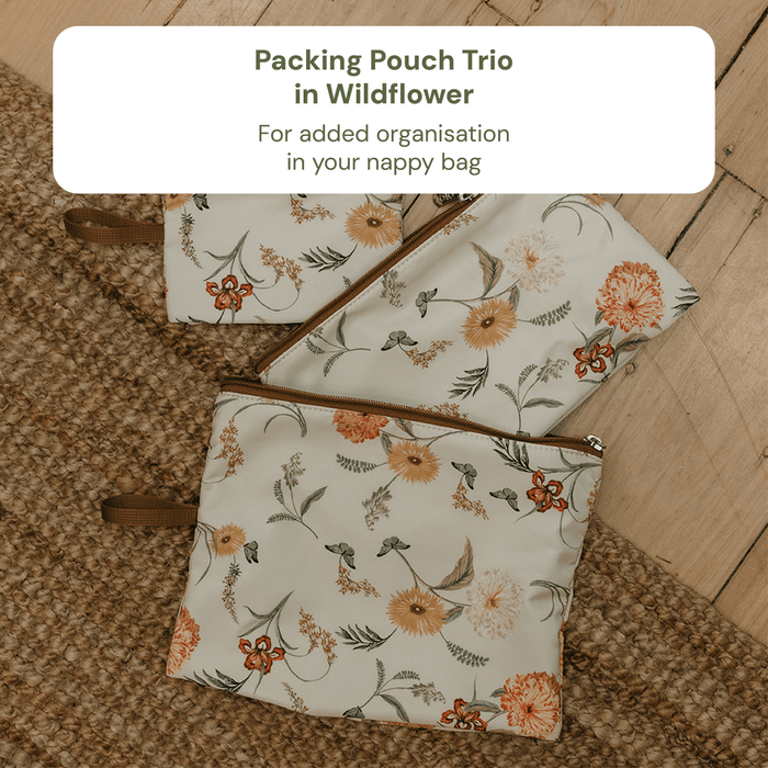First Time Parent Nappy Bag Bundle - Oat & Wildflower (PRE-ORDER FOR MAY DELIVERY)