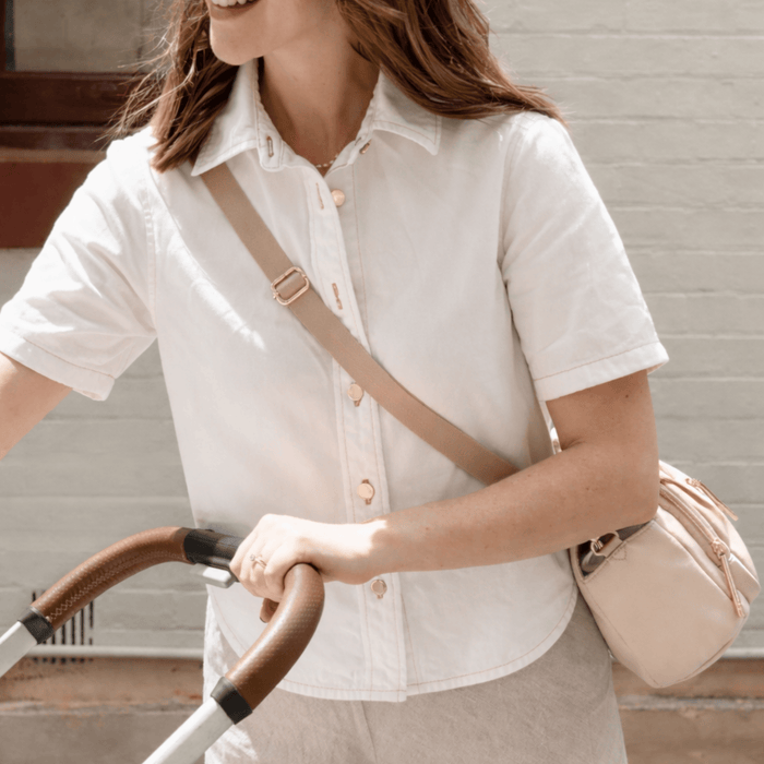 Multitasker Pram Caddy 2.0 - Beige Nylon (PRE-ORDER FOR FEBRUARY DELIVERY)