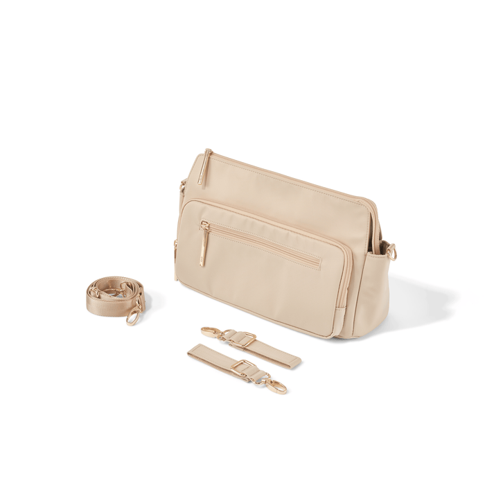 Multitasker Pram Caddy 2.0 - Beige Nylon (PRE-ORDER FOR FEBRUARY DELIVERY)