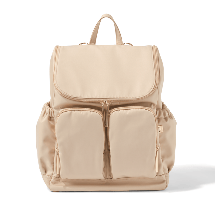 Signature Nappy Backpack - Beige Nylon