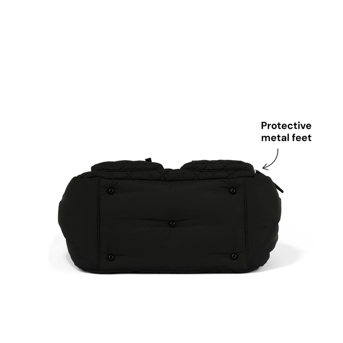 Carry All Nappy Bag - Puffy Black Quilt (PRE-ORDER FOR JUNE DISPATCH)
