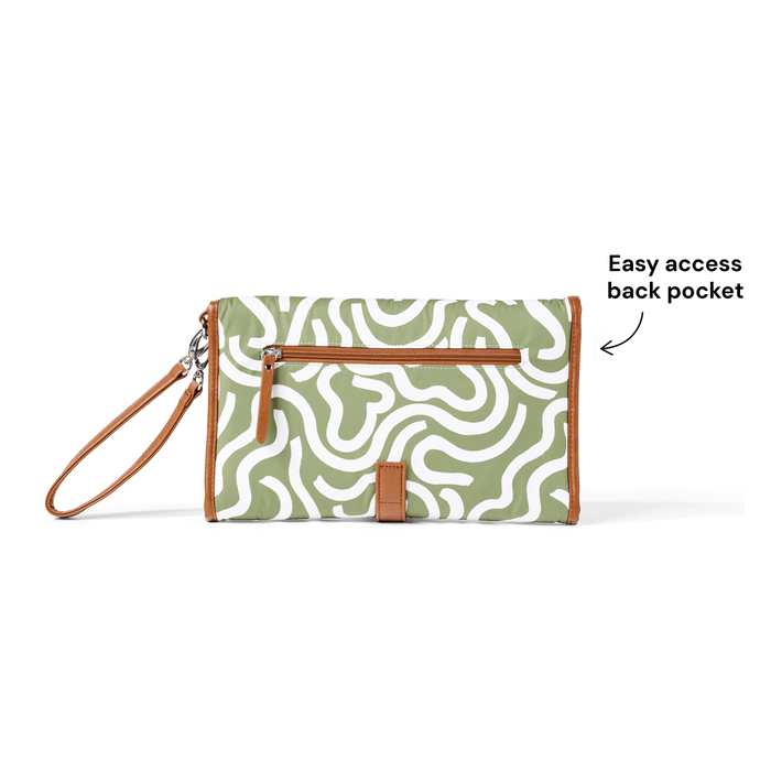 Change Mat Clutch - Green Squiggle