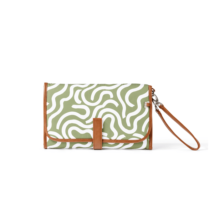 Change Mat Clutch - Green Squiggle