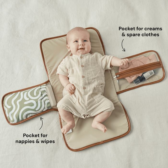 Change Mat Clutch - Green Squiggle