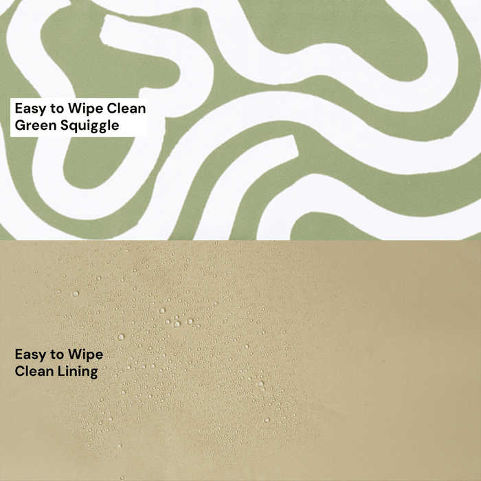Change Mat Clutch - Green Squiggle