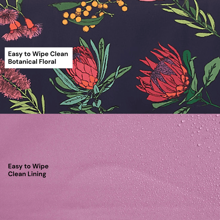 Changing Pad Clutch - Navy Botanical Floral