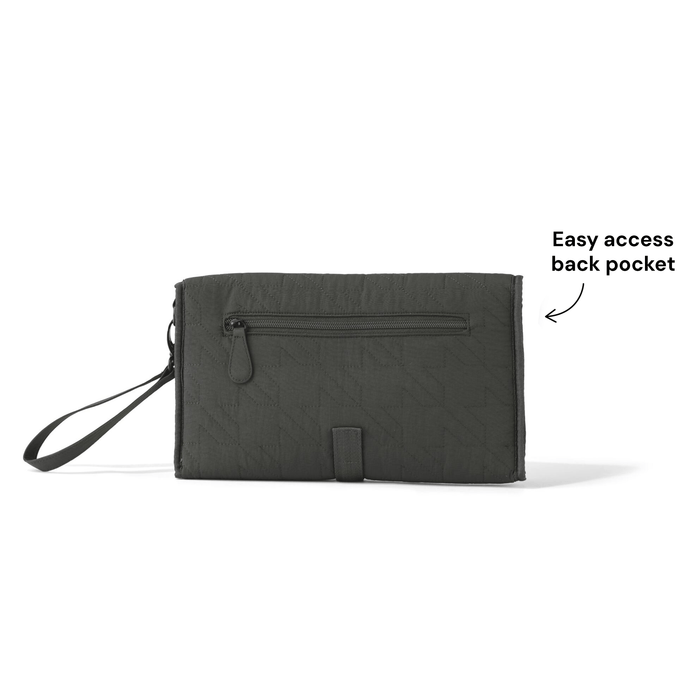 Change Mat Clutch - Olive Houndstooth Quilt