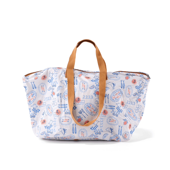 Fold-Up Tote -  Mediterranean