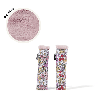 Reversible Pram Harness Cover Set - Daisy/Faux Fur