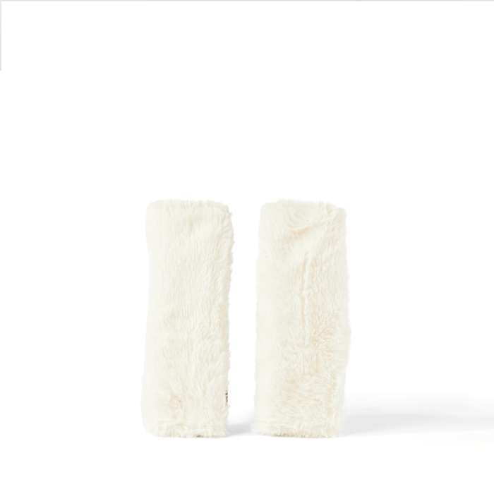 Reversible Pram Harness Cover Set - Gingham/Faux Fur